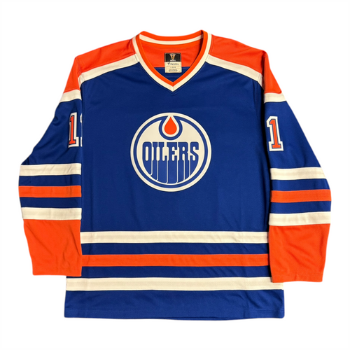 Mark Messier Signed Edmonton Oilers Vintage Royal Replica Jersey