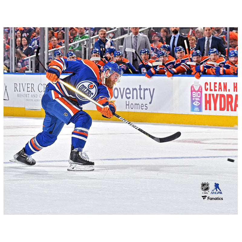 Mattias Ekholm Edmonton Oilers Autographed Home Shooting 8x10 Photo