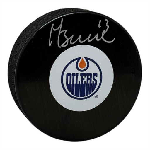 Mattias Janmark Signed Edmonton Oilers Puck