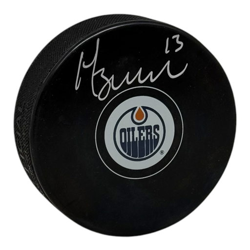 Mattias Janmark Signed Edmonton Oilers Puck