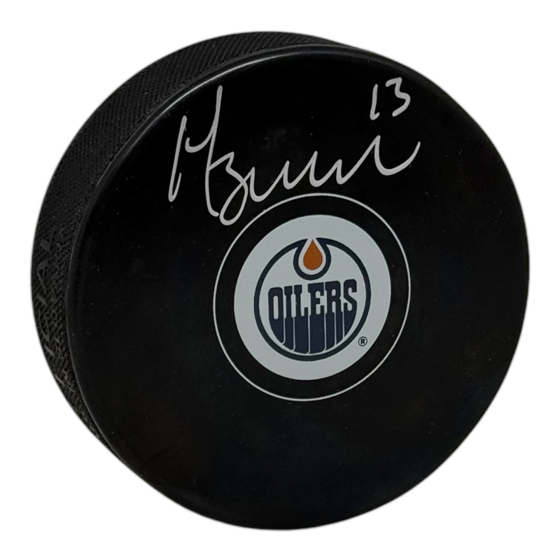 Mattias Janmark Signed Edmonton Oilers Puck