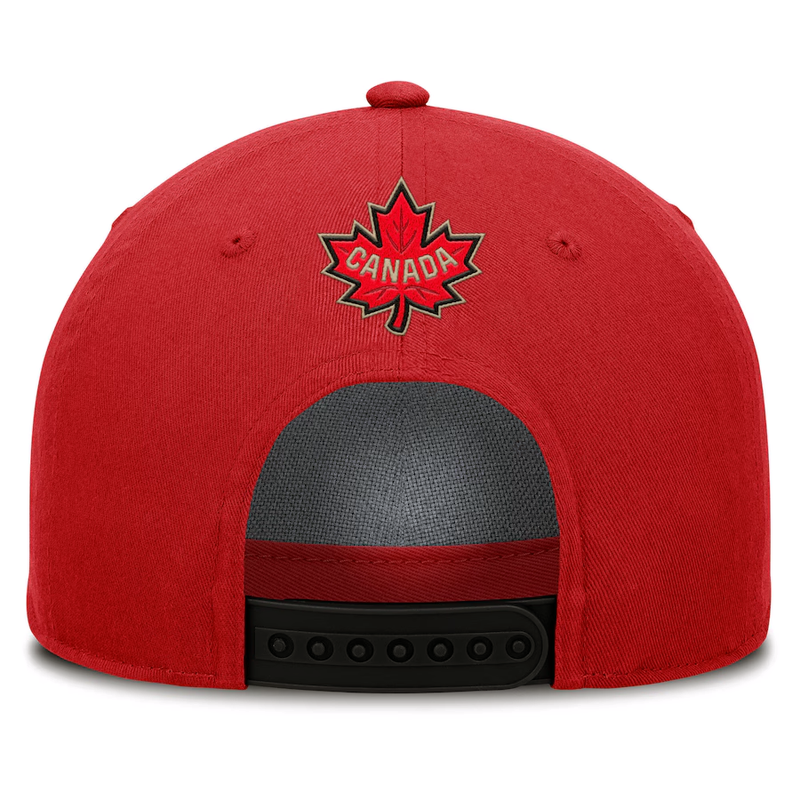 Canada Fanatics Red 2025 4 Nations Face-Off A-Frame Adjustable Hat