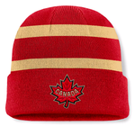 Men's Canada Fanatics Red 2025 4 Nations Face-Off Team Cuffed Knit Hat