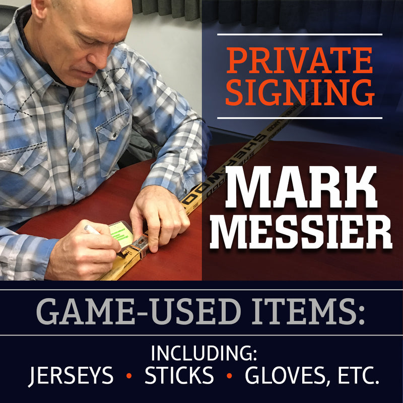 Mark Messier GAME USED ITEM Autograph