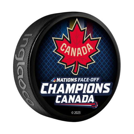 Canada Champions Roster 4 Nations Face-Off 2025 Championship Souvenir Collectors Puck