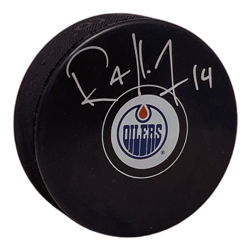 Raffi Torres Signed Edmonton Oilers Puck Small Size Logo