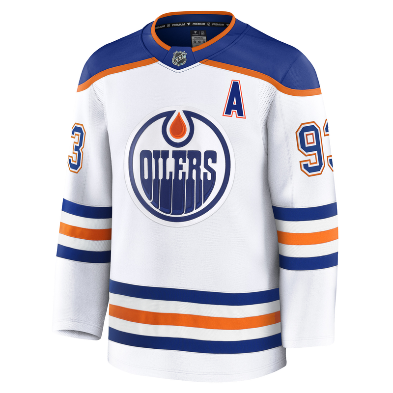 Ryan Nugent-Hopkins Edmonton Oilers Fanatics Premium Road Jersey with On Ice Cresting