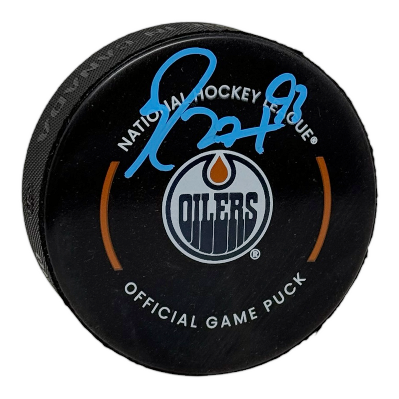 Ryan Nugent-Hopkins Signed Edmonton Oilers 2024-25 Official NHL Game Model Puck