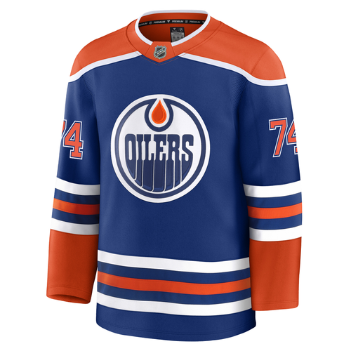 Stuart Skinner Edmonton Oilers Fanatics Premium Home Jersey with On Ice Cresting