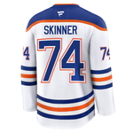 Stuart Skinner Edmonton Oilers Fanatics Premium Road Jersey with On Ice Cresting