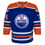 Stuart Skinner Youth Edmonton Oilers Home Blue Premier Replica Jersey