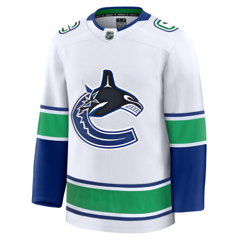 Vancouver Canucks Fanatics Premium Road White Jersey