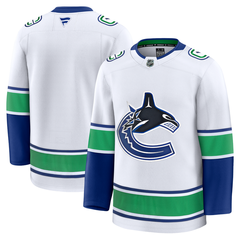 Vancouver Canucks Fanatics Premium Road White Jersey