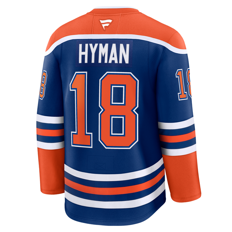 Zach Hyman Edmonton Oilers Fanatics Premium Home Jersey with On Ice Cresting