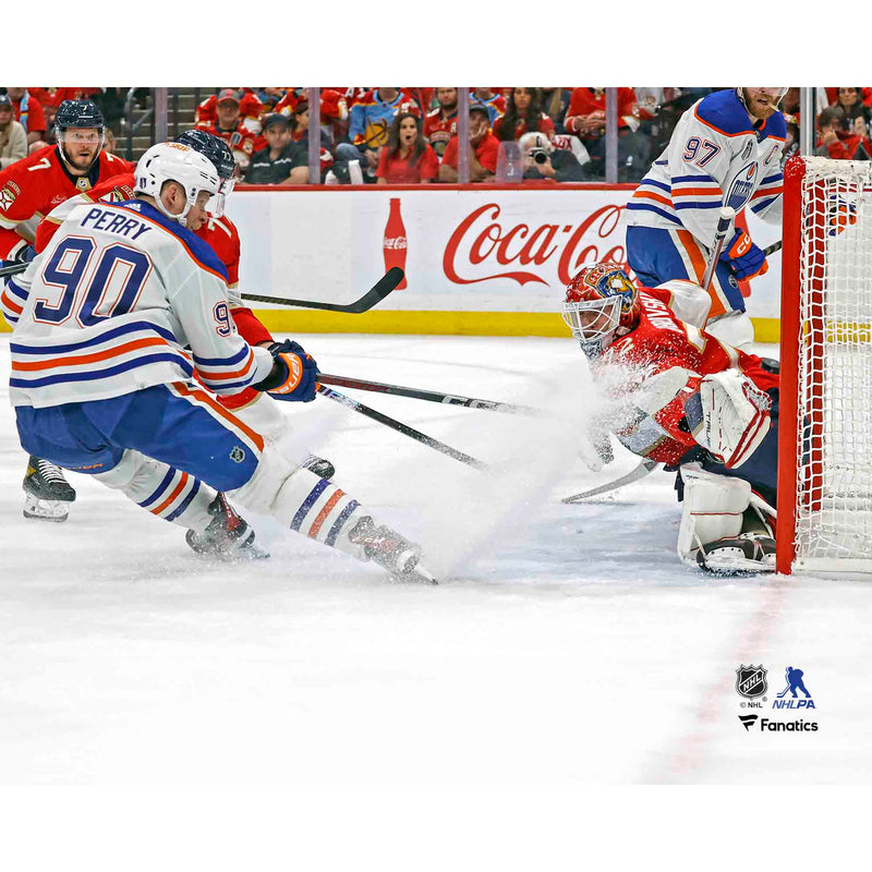 Corey Perry Edmonton Oilers Autographed White Action Stanley Cup Final Goal 11x14 Photo