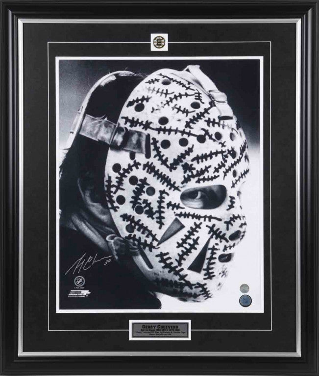 GERRY CHEEVERS autographed The Mask 12x14 glass etched display