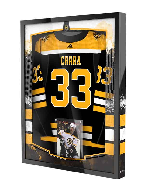 Black and Gold Framed Jersey Display