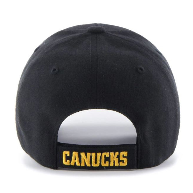 Vancouver Canucks Hat Spell Out Script Logo NHL Hockey Snapback '47 Brand  OSFA