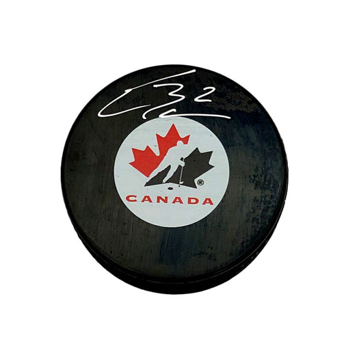 Ethan Bear Signed Edmonton Oilers Navy Stick Flex 8x10 Photo – Pro Am Sports
