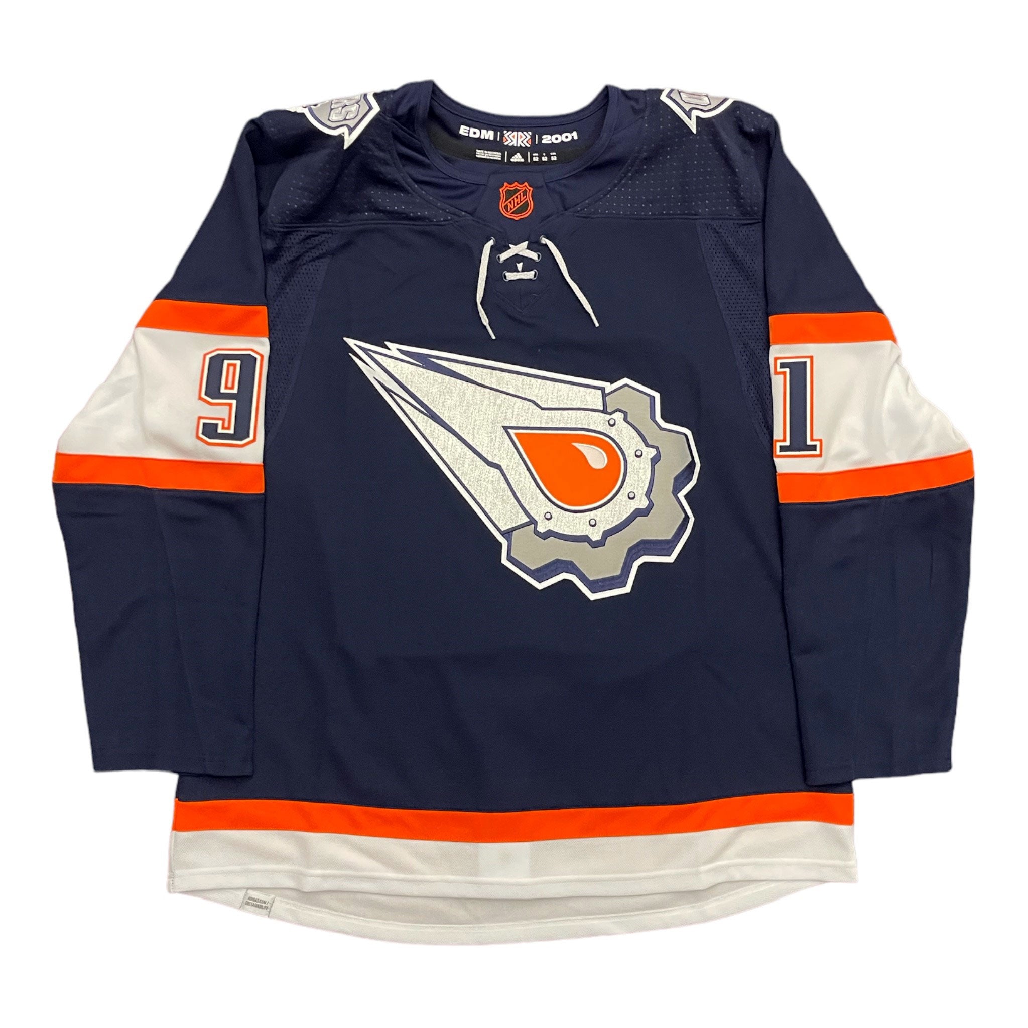 adidas Oilers Third Authentic Pro Jersey - Blue
