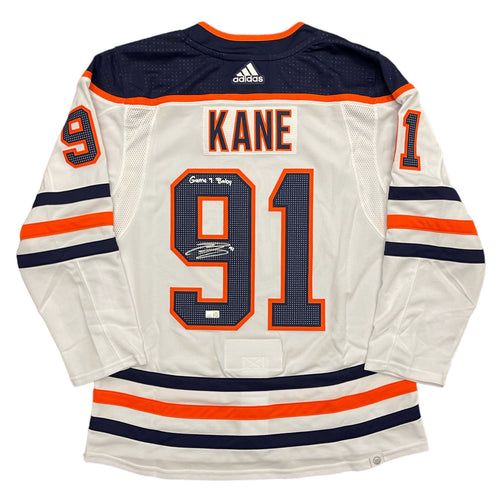 Men's NHL Edmonton Oilers Evander Kane Adidas Primegreen Alternate Navy -  Authentic Pro Jersey with ON ICE Cresting - Sports Closet