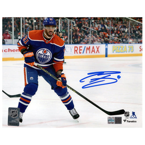 Men's NHL Edmonton Oilers Evander Kane Adidas Primegreen Reverse Retro Navy  - Authentic Pro Jersey with ON ICE Cresting - Sports Closet