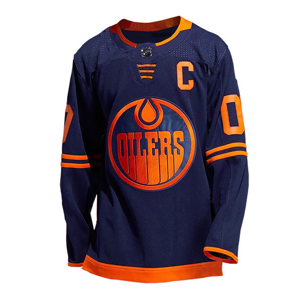 Personalized Edmonton Oilers NHL navy hockey jersey - USALast
