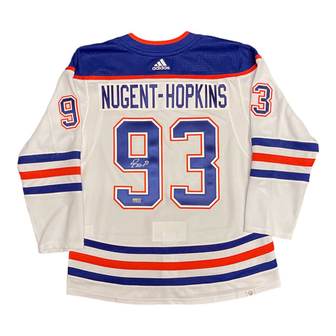 Ryan Nugent-Hopkins Edmonton Oilers Signed Navy Alt Adidas Jersey 5