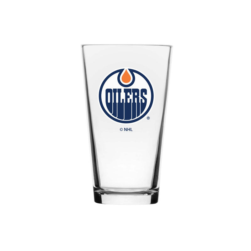 Edmonton Oilers 16oz Mixing Glass Primary Logo