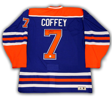 Beckett Paul Coffey Edmonton Oilers Signed Blue Jersey w