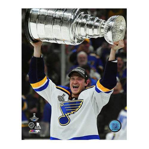 Colton Parayko St. Louis Blues Unsigned Blue Jersey Shooting vs. Pittsburgh Penguins Photograph